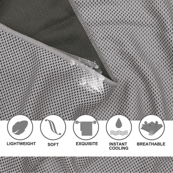 NIP Pack of 3 Cooling Towels Cold Sport Towels, Soft Breathable Quick Cool Towel - Picture 5 of 12